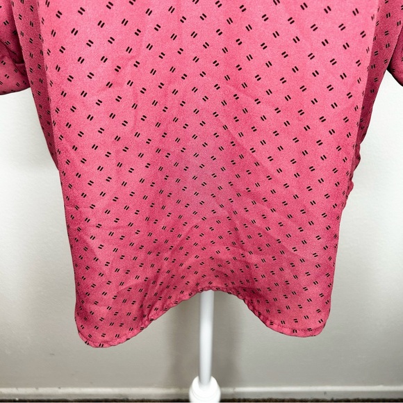 Papermoon By Stitch Fix Womens Patterned V-Neck Top Blouse 3/4 Sleeve Size S - Picture 4 of 10